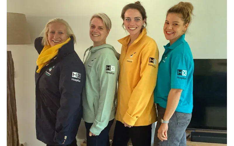 four ladies showing the new clothing of ambulanzwonsch