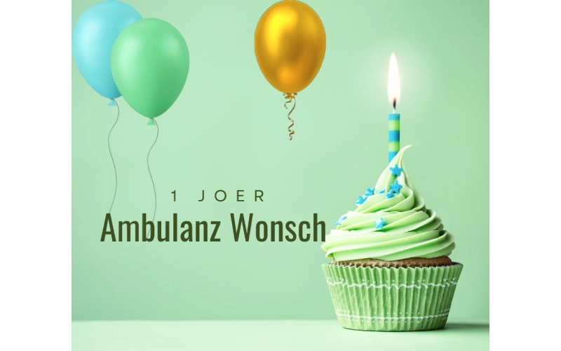 birthdaycard 1 joer ambulanzwonsch